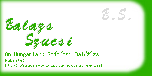 balazs szucsi business card